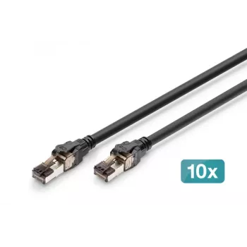 DIGITUS CAT 8.1 S-FTP Patch Cable, Cu, LSZH, 0.5 m, Grey