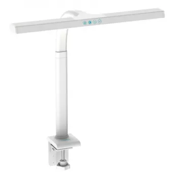 Lampa biurkowa LED DIGITUS, 50 cm, czarny/drewno naturalne, E14, 20 W, włącznik na przewodzie