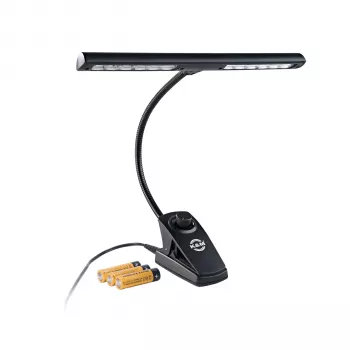 K&M 12295 Oświetlenie do pulpitu nutowego z ściemniaczem, LED, czarne