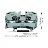 WAGO 2010-1201 Przepustowa listwa zaciskowa, 10 mm², 800 V, szary