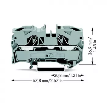 WAGO 2010-1201 Przepustowa listwa zaciskowa, 10 mm², 800 V, szary