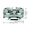 WAGO 2016-1201 Przelotowy Zacisk Przyłączeniowy, 16 mm², 800 V, Szary, Push-in CAGE CLAMP