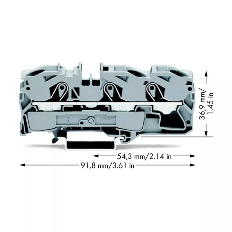 WAGO 2016-1301 Przelotowy Blok Zaciskowy - 12 mm - 91,8 mm - 36,9 mm - 800 V