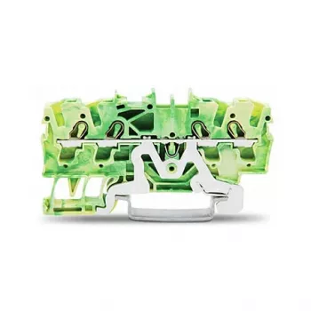 WAGO 2002-1407 4-przewodowa listwa zaciskowa przewodu ochronnego 0,25-2,5 mm² 4 mm² Zielono-żółta