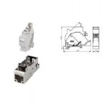 Telegärtner Gniazdo szynowe DIN RJ-45 Jasnoszary RAL 7035 J00023A0205