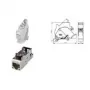Telegärtner Gniazdo szynowe DIN RJ-45 Jasnoszary RAL 7035 J00023A0205