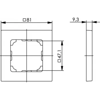 Telegärtner B00004A0024 Bezśrubowa ramka panelu sieciowego 8-portowa, czysta biel 81x81mm