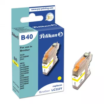 Pelikan Kompatybilny Wkład Atramentowy do Brother LC223Y Żółty