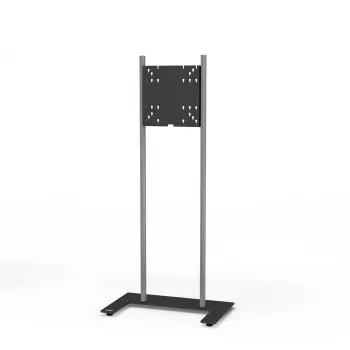 Kindermann Premium DS Racer Podłogowy stojak do wyświetlaczy LCD do 70 inch - Aluminium anodowane - Czarny, Srebrny metalik