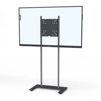 Kindermann Premium DS Racer Podłogowy stojak do wyświetlaczy LCD do 70 inch - Aluminium anodowane - Czarny, Srebrny metalik
