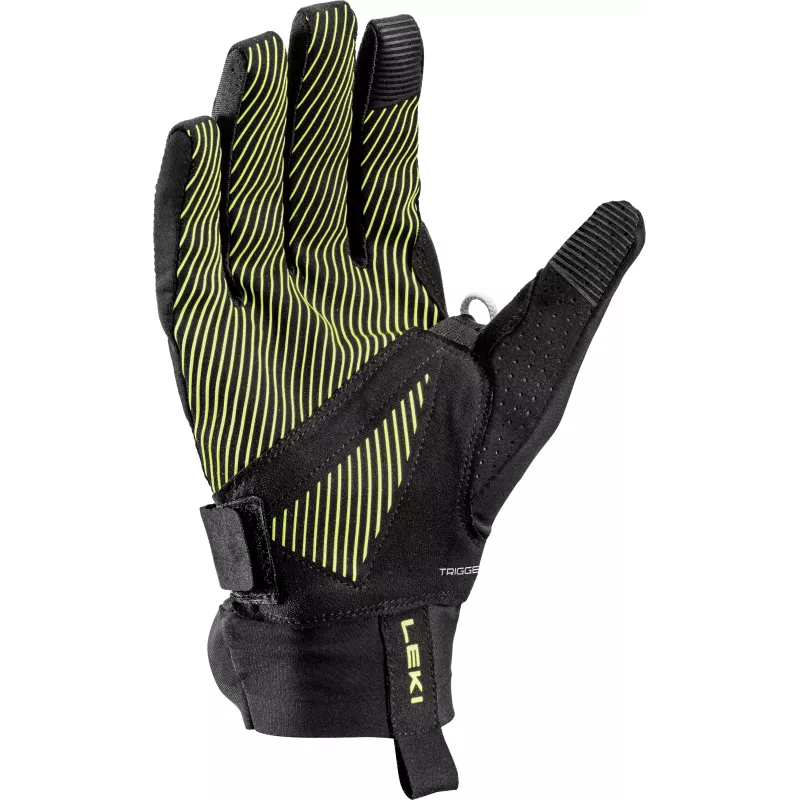 LEKI Ultratrail Storm TR Trail Running Gloves Black/Yellow/Violet Size 9.0 (L)