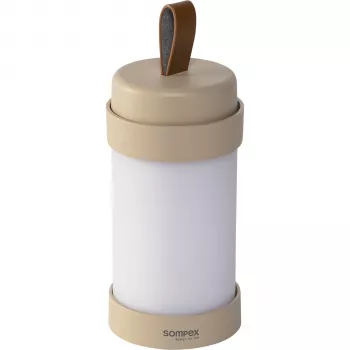 Lampa stołowa Sompex ALVA Sand - Bezprzewodowa LED z dotykowym ściemniaczem, ładowana przez USB-C