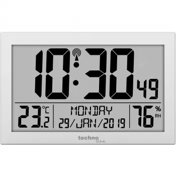 TECHNO LINE WS8016 BLADE HOME Cyfrowy zegar ścienny z temperaturą i wilgotnością wewnętrzną
