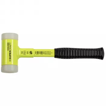 Młotek z miękką główką Halder SUPERCRAFT GG 50, żółty, z niełamliwym uchwytem