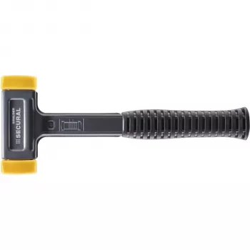 Młotek z miękką główką HALDER SECURAL, średnica główki 30 mm, długość całkowita 280 mm, żółty