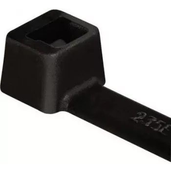 HellermannTyton T80L-W-BK-C1 Opaska kablowa, seria T, z wewnętrznym ząbkowaniem, 390 mm x 4,7 mm, czarna, opakowanie 100 szt.