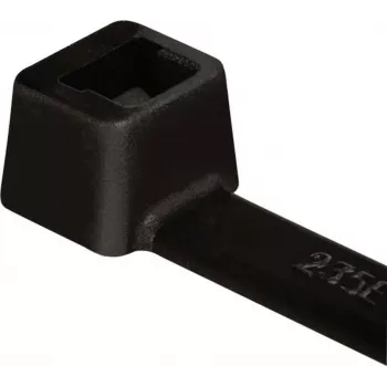 HellermannTyton T-Series Internally Serrated Cable Tie, 365mm x 7.6mm, Black, PA66, 100 Pack (111-14860)