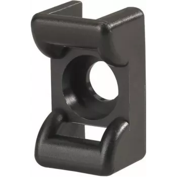 HellermannTyton KR6G5-PA66-BK (100) Podstawa montażowa do opasek kablowych, czarna, 100 sztuk