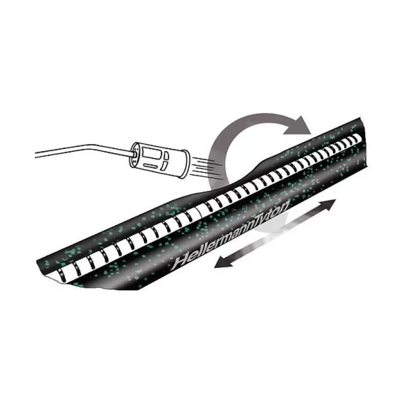 HellermannTyton 450-20001 Koszulka termokurczliwa - Czarna - 50 cm - 43 mm - 10 mm - 1 sztuka