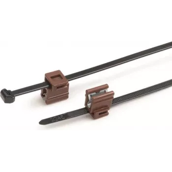 HellermannTyton T50ROSEC4B Opaska kablowa wielokrotnego użytku, biała, 200 mm, 100 sztuk