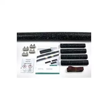 HellermannTyton Zestaw do łączenia kabli termokurczliwy prosty z łącznikami śrubowymi 380-04015 4-żyłowy 1.5-6 mm² Czarny
