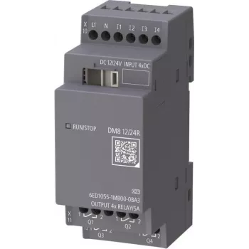 Siemens LOGO! DM8 6ED1055-1MB00-0BA3 Cyfrowy moduł rozszerzeń 4WE/4WY Przekaźnik 12/24V DC