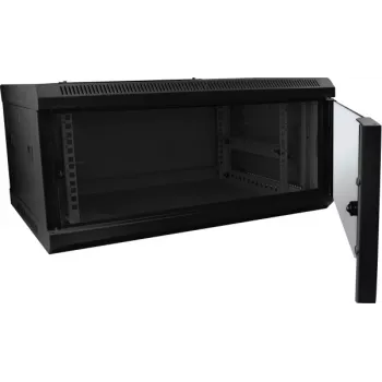 ALLNET ALL-SMC6622SCHWARZ 19-calowa 2U obudowa montowana w szafie RACK do konwerterów mediów, 16 gniazd, czarna