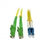 SYNERGY21 Fiber Patch Cable 2m LSH (E2000 APC) to LC Duplex OS2 G.657.A2 9/125µm LSZH Yellow