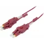 SYNERGY21 Kabel światłowodowy 20m LC-LC OM4 Uniboot Obrotowy Push/Pull 2mm LSZH Czerwony