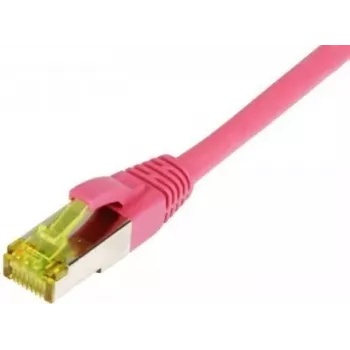 SYNERGY21 Patch Cable RJ45, CAT6A 500MHz, 10m, Magenta, S/FTP, TPE/LSZH (Ultraflex), AWG26, z surowym kablem CAT7