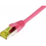 SYNERGY21 Patch Cable RJ45 CAT6A 500MHz 15m Magenta S/FTP TPE/LSZH Ultraflex AWG26 z surowym kablem CAT7