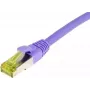 SYNERGY21 Patch Cable RJ45, CAT6A 500MHz, 15m, Purple, S-STP (S/FTP), TPE/LSZH (Ultraflex), AWG26, with Cat.7 Raw Cable