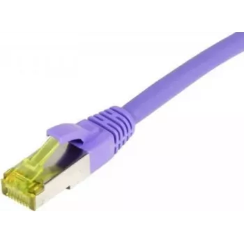 SYNERGY21 Patch Cable RJ45, CAT6A 500MHz, 30m, Fioletowy, S/FTP, TPE/LSZH (Ultraflex), AWG26, z surowym kablem Cat.7