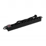 Listwa zasilająca Synergy 21 ALLNET 19zbh 9x Schuko z wyłącznikiem Czarna 1U Rackmount 2m Kabel