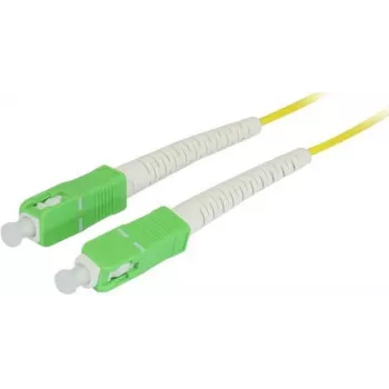SYNERGY21 Fiber Optic Patch Cable 15m SC/APC-SC/APC 9/125µm OS2 G.657.A2 Simplex 2mm Bend-Insensitive Yellow