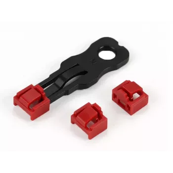 ALLNET TP/RJ45 Blocker Red 10-Pack z kluczem zabezpieczającym, zaślepka przeciwpyłowa, blokada bezpieczeństwa sieci (ALL-TP-RJ45-Blocker-10PCS)