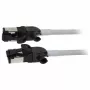Synergy21 Patch Cable RJ45, CAT6A 500MHz, 1.5m, Grey, S/FTP, Slimline Round d=4.5mm, TPE/LSZH (Superflex), AWG28, with CAT7 Raw Connector, Rotatable Connector