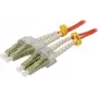 SYNERGY21 Kabel światłowodowy krosowy 0,5m LC-LC Duplex OM2 50/125µm LSZH Pomarańczowy