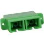 SYNERGY21 Fiber Optic Coupler SC/APC Female to SC/APC Female Singlemode Duplex OS2 9/125µm PVC Green
