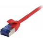 SYNERGY21 Patch Cable RJ45, CAT6A 500MHz, 7.5m, Czerwony, U/FTP, Slimline Round d=3.8mm, TPE (Superflex), AWG32