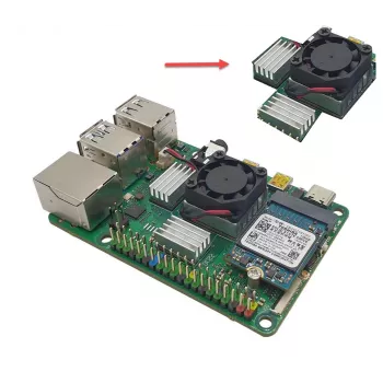 ALLNET Rock Pi 4C+ Heatsink Set (Rock4C+Heat-Set) - Pasywny zestaw chłodzący do Radxa Rock Pi 4C Plus