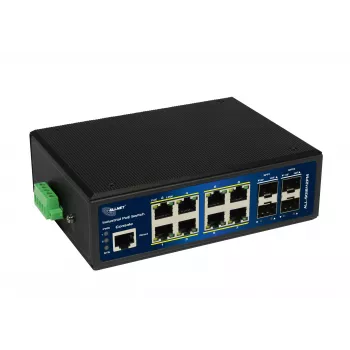 ALLNET ALL-SGI8112PM-BT Przemysłowy w pełni zarządzalny przełącznik Layer2+ Gigabit Ethernet PoE++, 12 portów, 8x PoE++ (budżet 240W)