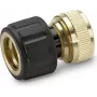Kärcher Premium Line Złączka do węża z funkcją Water Stop - kompatybilna z 1/2 inch i 5/8 inch, czarno-żółta