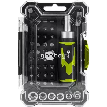Goobay Tools 43-częściowy precyzyjny zestaw śrubokrętów z bitami (77842)