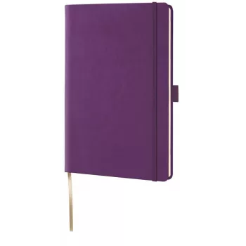 Lediberg Notebook ok. DIN A5 w kratkę, czarny, 192 strony, twarda oprawa