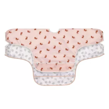 Lassig Little Forest Bunny zestaw śliniaków z długim rękawem 6m+