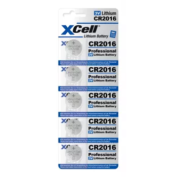 XCell CR2016 Bateria litowa guzikowa 3V 80mAh - 5 sztuk