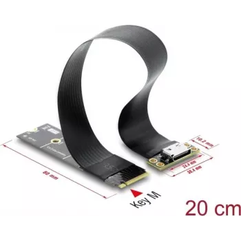 Konwerter Delock M.2 Key M na 1 x OCuLink SFF-8612 z kablem 20 cm