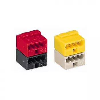 WAGO 243-212 PUSH WIRE® Złącze, 2-przewodowe, 6 A, 250 V, szary/żółty, poliamid