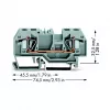 WAGO 282-901 3-przewodowa listwa zaciskowa CAGE CLAMP, 10 mm², szary, szyna DIN 35